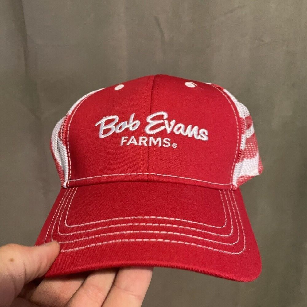 Bob Evans Farms Restaurant Usa Patriot Flag Mesh Snapback Trucker Baseball Hat